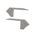  Tilbeh�r til LED Profil P-AL-01-10 Endekappe, 2 stk., gr�