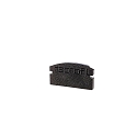 Endekappe F-AU-01-10, 16 mm, 2 stk., sort
