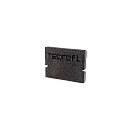 Endekappe H-AU-01-10, 16 mm, 2 stk., sort