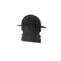 Endekappe R-ET-02-12, 27 mm, 2 stk., sort