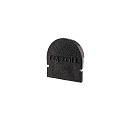 Endcaps R-AU-01-08, 14 mm, 2 items, black