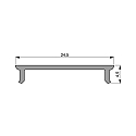 Deko-Light Tilbeh�r til LED Profil D�ksel P-01-20, 100cm, m�lkeagtig, 40% transmission