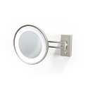 Spejl med belysning BS 36 LED 3-fold IP 44, nikkel satin 