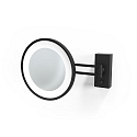 Spejl med belysning BS 36 LED 5-fold IP 44, sort mat 