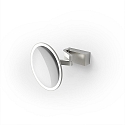 Spejl med belysning VISION R Spejl med 5x forst�rrelse IP44, rustfrit st�l mat 