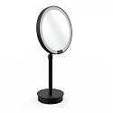 Spejl med belysning JUST LOOK PLUS SR Spejl med 7x forst�rrelse IP20, sort mat d�mpbar