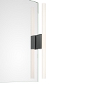 Mirror luminaire OMEGA 1, 1x S14d, 30-60cm, 1 socket, IP20, black matt