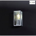 Lutec outdoor wall luminaire KARO square E27 IP44, galvanised dimmable