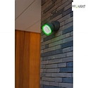 Lutec outdoor wall luminaire DROPSI 1 flame, Bluetooth controllable IP54, anthracite