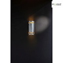 Lutec Udendrs wall luminaire RAN halvrund, direkte / indirekte GU10 IP54, galvaniseret dmpbar