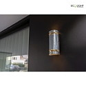 Lutec outdoor wall luminaire RAN half round, direct / indirect GU10 IP54, galvanised dimmable