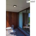 Lutec wall and ceiling luminaire HELENA square IP54, anthracite