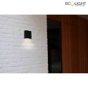 Lutec outdoor wall luminaire GEMINI XF IP54, black