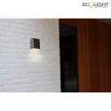 Lutec outdoor wall luminaire GEMINI XF IP54, stainless steel