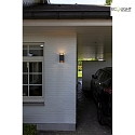 Lutec outdoor wall luminaire RIDGE up / down, square GU10 IP54, anthracite dimmable