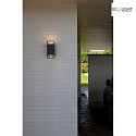 Lutec outdoor wall luminaire RIDGE up / down, square GU10 IP54, anthracite dimmable