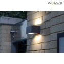 Lutec outdoor wall luminaire GEMINI UP&DOWN 2 flames IP54, anthracite