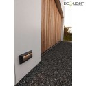 Lutec outdoor wall luminaire HELENA 1 flame, with diffuser IP54, anthracite