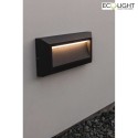 Lutec outdoor wall luminaire HELENA 1 flame, with diffuser IP54, anthracite