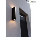 Lutec outdoor wall luminaire LEO UP&DOWN 2 flames IP54, anthracite
