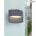 Lutec outdoor wall luminaire LOTUS UP&DOWN 2 flames IP44, anthracite