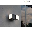 Lutec outdoor wall luminaire CUBA 2 flames IP54, anthracite