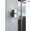 Lutec outdoor wall luminaire CUBA 2 flames, rotatable IP54, anthracite