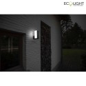 Lutec outdoor wall luminaire CUBA 2 flames, Bluetooth controllable IP54, anthracite