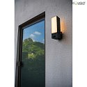 Lutec outdoor wall luminaire CUBA with motion detector, with camera, app control IP44, anthracite dimmable