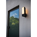 Lutec Udend�rs wall luminaire CUBA med bev�gelsesdetektor, med kamera, App-kontrol IP44, antracit d�mpbar