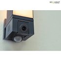 Lutec Udendrs wall luminaire CUBA med bevgelsesdetektor, med kamera, App-kontrol IP44, antracit dmpbar