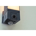Lutec Udend�rs wall luminaire CUBA med bev�gelsesdetektor, med kamera, App-kontrol IP44, antracit d�mpbar