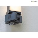 Lutec outdoor wall luminaire CUBA with motion detector, with camera, app control IP44, anthracite dimmable