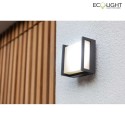 Lutec outdoor wall luminaire QUBO 1 flame IP54, anthracite