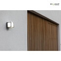 Lutec outdoor wall luminaire DOBLO cube shape IP54, anthracite 