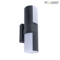 Lutec outdoor wall luminaire CYRA 2 flames IP54, anthracite