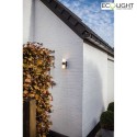 Lutec outdoor wall luminaire CYRA 2 flames, with sensor IP54, anthracite