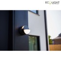 Lutec outdoor wall luminaire EKLIPS UP&DOWN 2 flames, with diffuser IP54, anthracite
