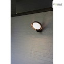 Lutec outdoor wall luminaire POLO round, without sensor IP54, anthracite 