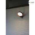 Lutec outdoor wall luminaire POLO round, with motion detector IP54, anthracite 