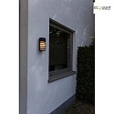 Lutec outdoor wall luminaire FULTON with cover E27 IP54, black matt dimmable