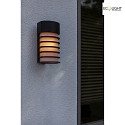Lutec outdoor wall luminaire FULTON with cover E27 IP54, black matt dimmable
