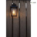 Lutec outdoor wall luminaire WEST square E27 IP44, black matt dimmable