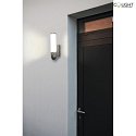 Lutec outdoor wall luminaire ELARA with motion detector, with camera IP44, stainless steel dimmable
