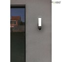 Lutec Udendrs wall luminaire ELARA med bevgelsesdetektor, med kamera IP44, rustfrit stl dmpbar