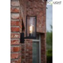 Lutec outdoor wall luminaire FLAIR 1 flame, with sensor E27 IP44, black