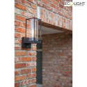 Lutec outdoor wall luminaire FLAIR 1 flame, with sensor E27 IP44, black