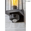 Lutec outdoor wall luminaire FLAIR with motion detector, with camera, app control E27 IP44, black dimmable