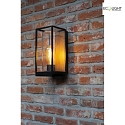 Lutec outdoor wall luminaire FLAIR 1 flame, square, cylindrical E27 IP44, black matt dimmable