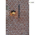 Lutec outdoor wall luminaire ZAGO square E27 IP44, black matt dimmable